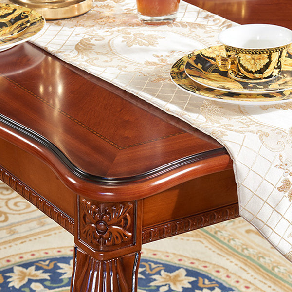 Solid Wood Victorian Rectangular Table Indoor Table with 4 Legs