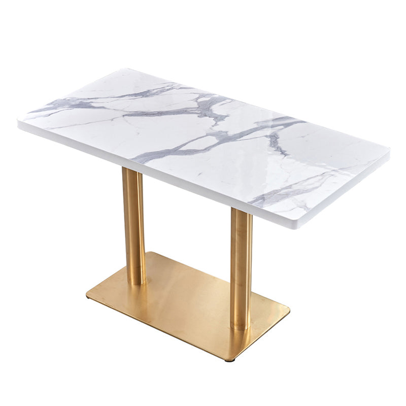 Mesa de lujo tradicional de metal con base de pedestal para cocina y comedor