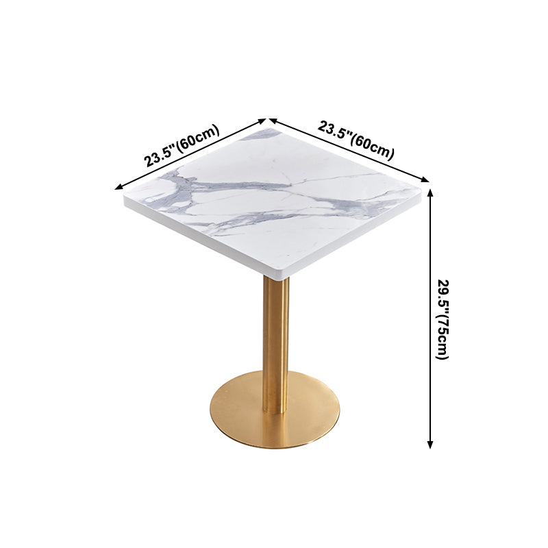Mesa de lujo tradicional de metal con base de pedestal para cocina y comedor