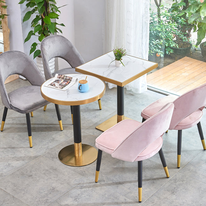 23.6-inch Traditional Luxury Table Dining Metal Pedestal Table