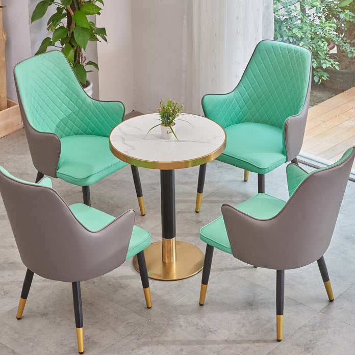 23.6-inch Traditional Luxury Table Dining Metal Pedestal Table