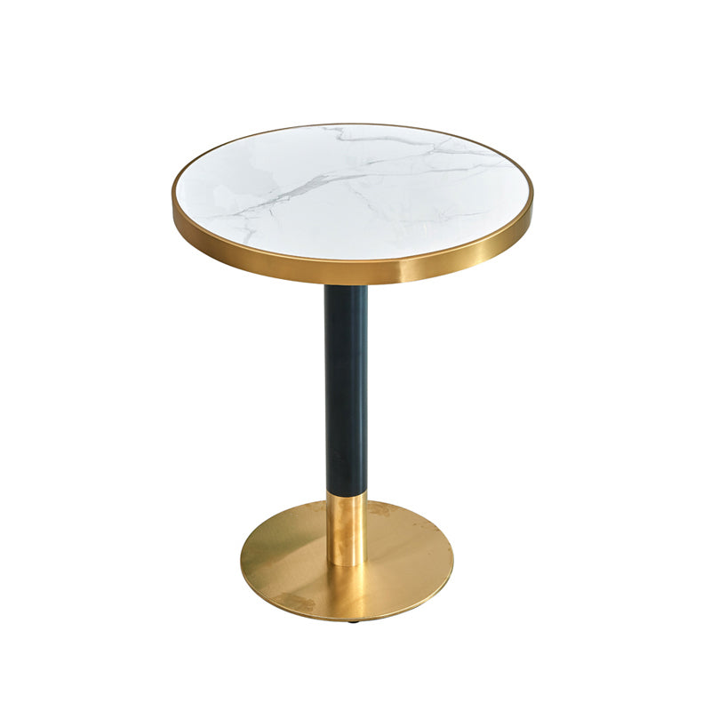 23.6-inch Traditional Luxury Table Dining Metal Pedestal Table
