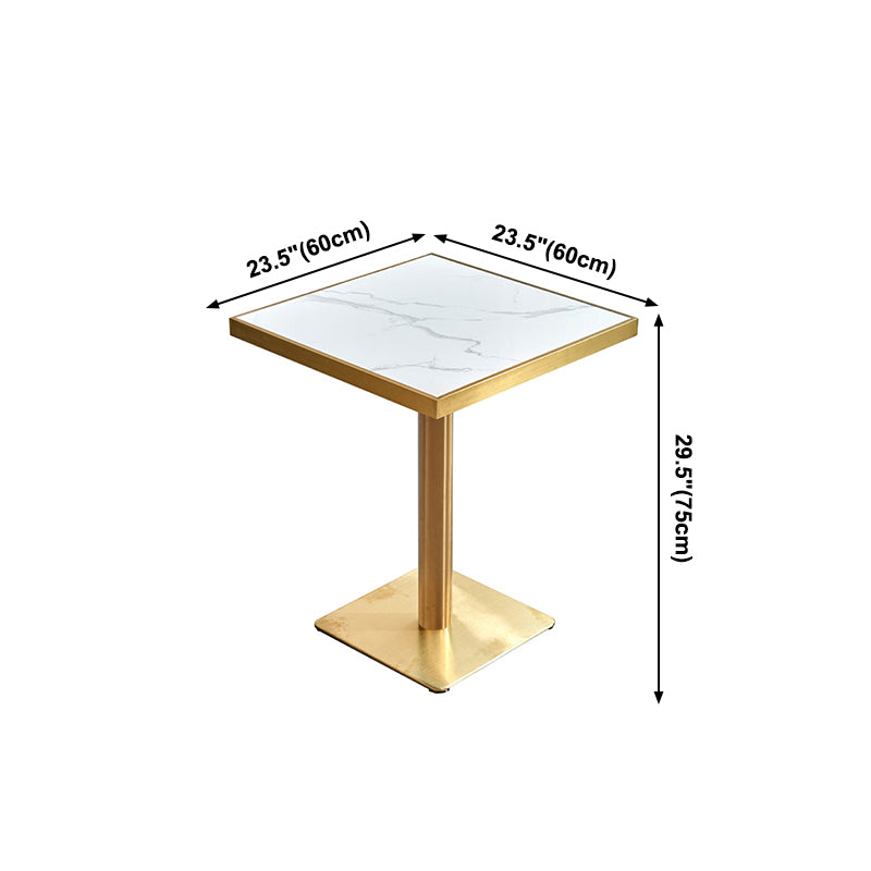 23.6-inch Traditional Luxury Table Dining Metal Pedestal Table