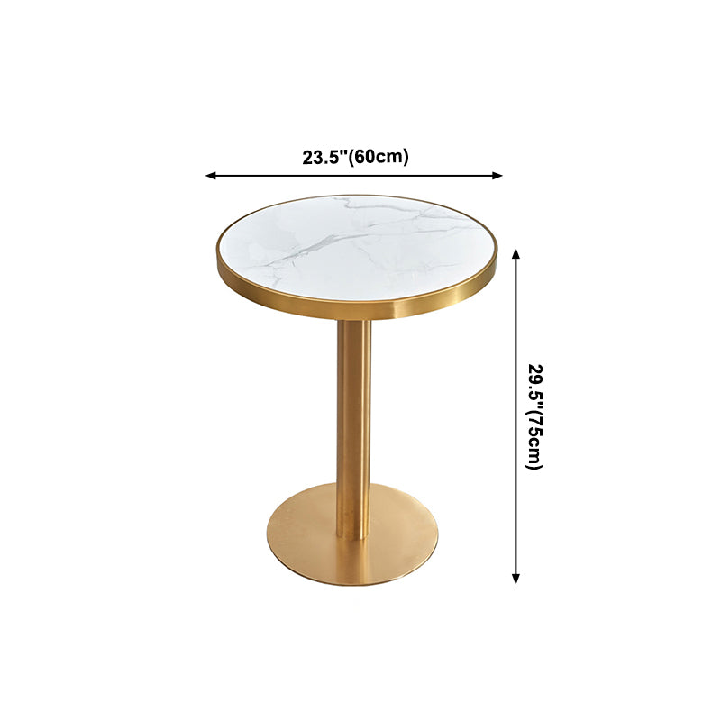 23.6-inch Traditional Luxury Table Dining Metal Pedestal Table