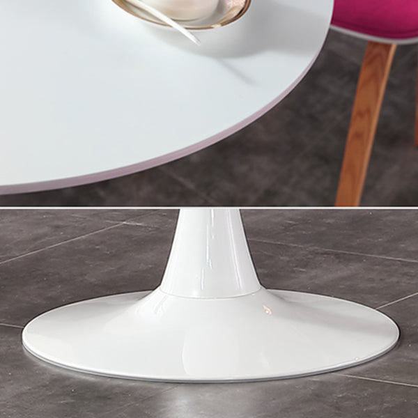 Simple MDF Round Shape Dining Tale Standard Kitchen Dining Table with Tulip Base