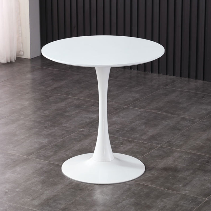 Simple MDF Round Shape Dining Tale Standard Kitchen Dining Table with Tulip Base
