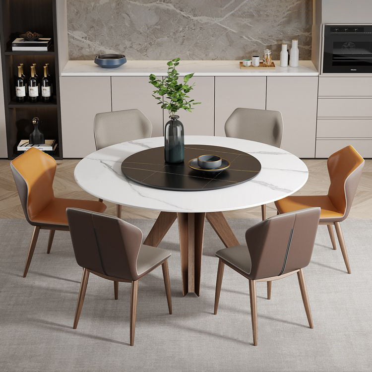 Runde Möbel Luxusstil Steinstativ Basis Esstisch mit Plattentable