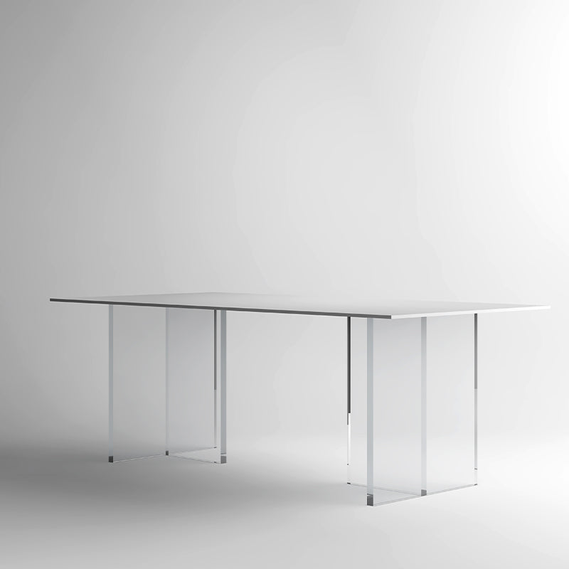 Mesa de comedor rectangular acrílica Mesa de piedra sinterizada para comedor y cocina