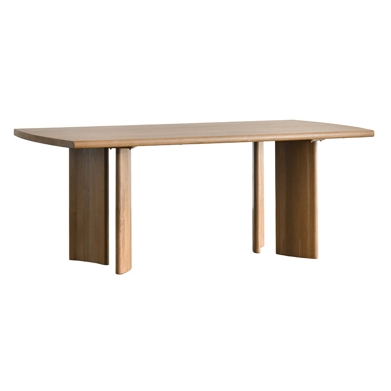 Mesa rectangular contemporánea de madera maciza, mesa superior de madera para comedor