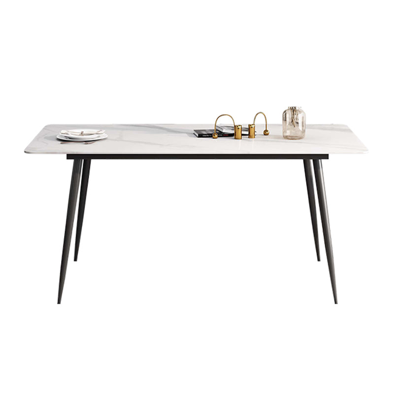 Mesa de comedor rectangular Piedra industrial Mesa de comedor de 4 pies para interiores