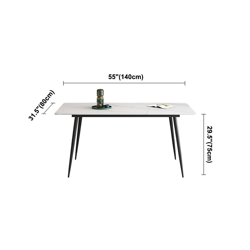 Mesa de comedor rectangular Piedra industrial Mesa de comedor de 4 pies para interiores