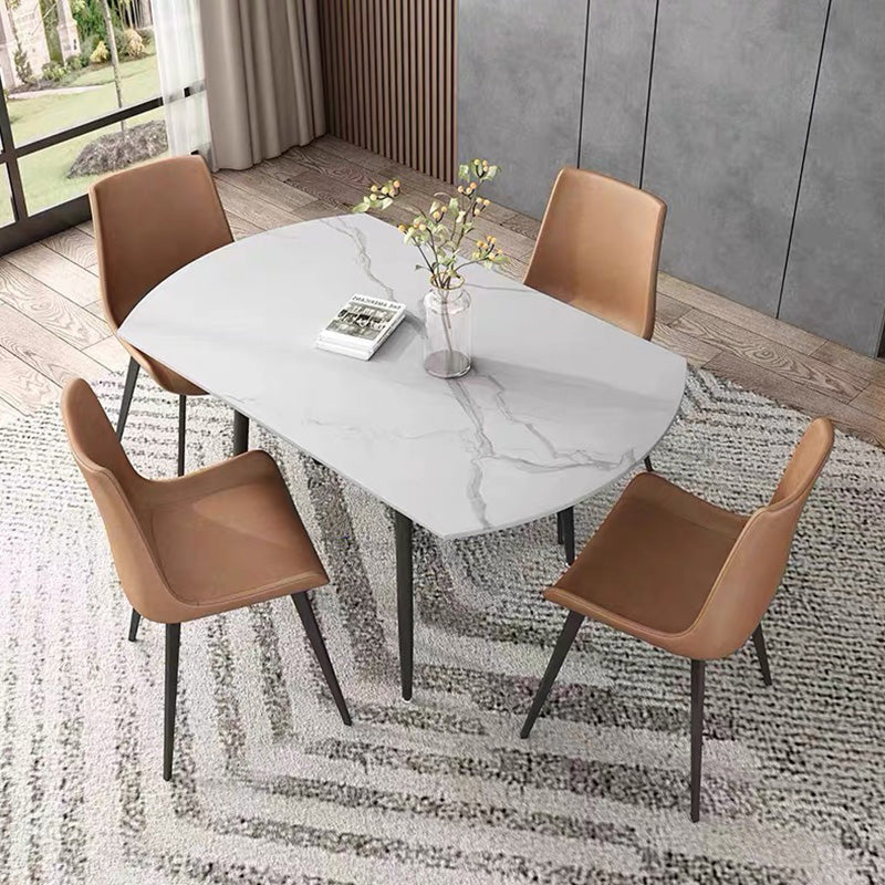 Mesa de mesa de piedra redonda de estilo simplicidad para comedor para comedor