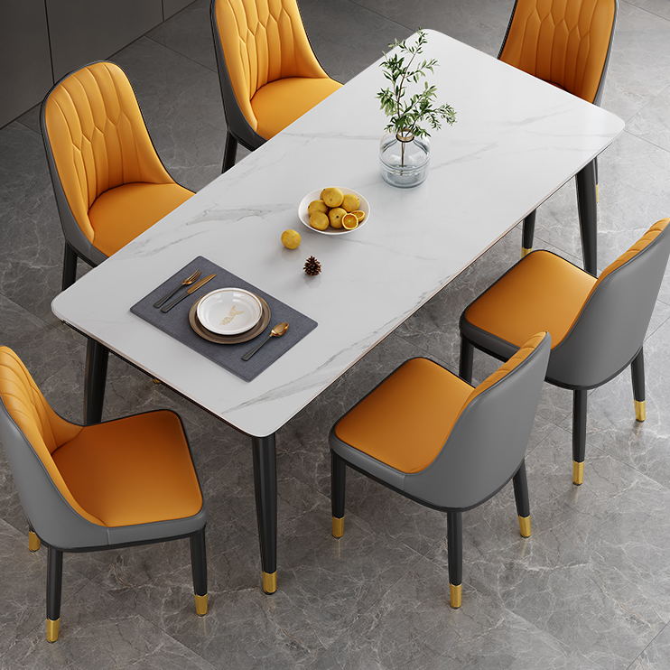 Table à manger de la table de pierre fritté standard industrielle avec base de 4 jambes