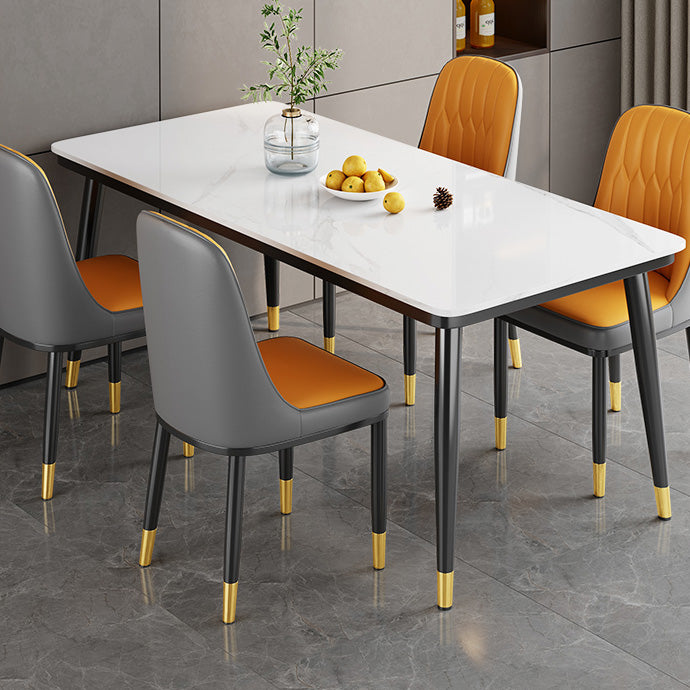 Table à manger de la table de pierre fritté standard industrielle avec base de 4 jambes