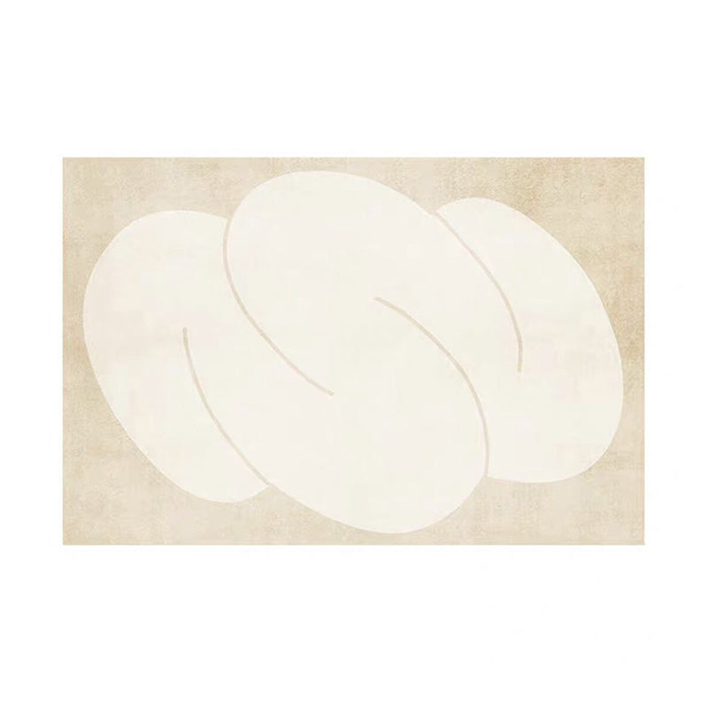 Khaki Modern Rug Polyester Curve Intérieur Rapis de support sans glissement pour décoration intérieure