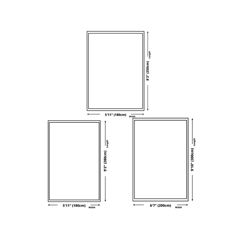 Khaki Modern Rug Polyester Curve Indoor Rug Non-Slip Backing Rug for Home Decor