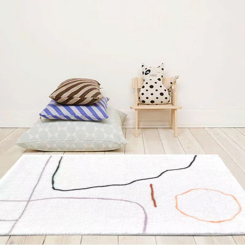 Tapis moderne blanc moderne RAGUE ARREST RAGNE