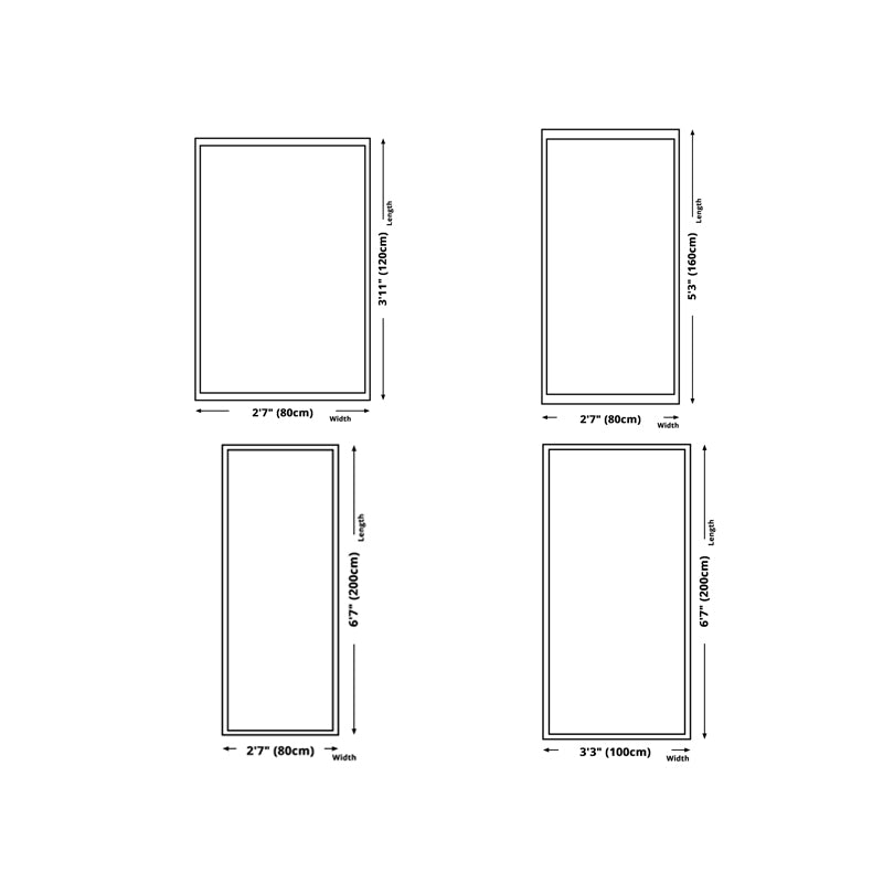 White Modern Rug Polyester Abstract Line Rug Non-Slip Backing Rug for Home Decor