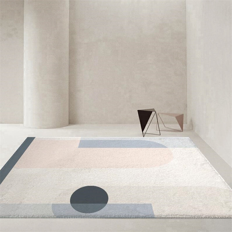 Tapis graphique moderne tapis polyester tapis de tapis d'intérieur résistant aux taches pour le salon