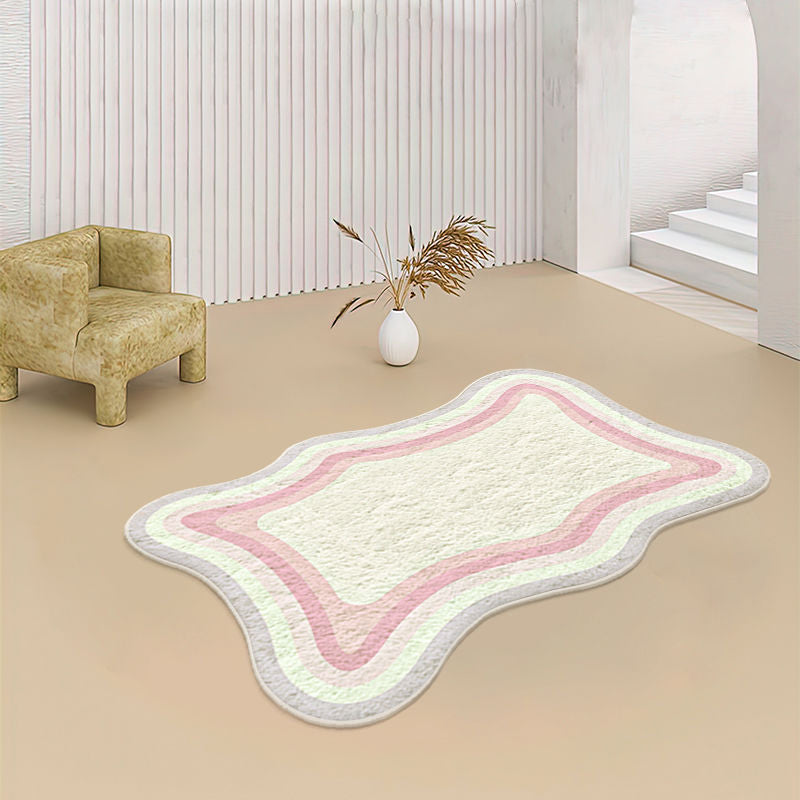 Nordic Ombre Pattern Rug Polyester Indoor Rug Non-Slip Backing Area Carpet for Home Decoration