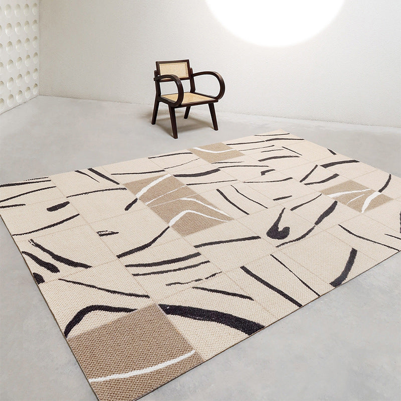 Géométrie contemporaine Polyester Polyester Rapis Washable Tapis pour décoration domestique