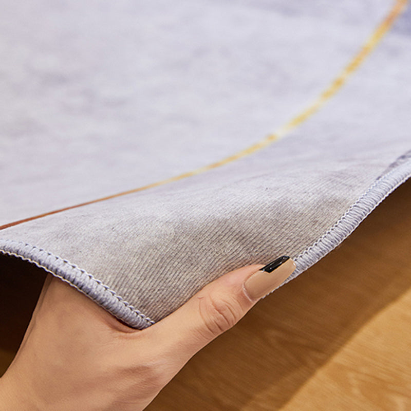 Contemporary Geometric Print Carpet Polyester Indoor Rug Washable Rug for Home Decoration