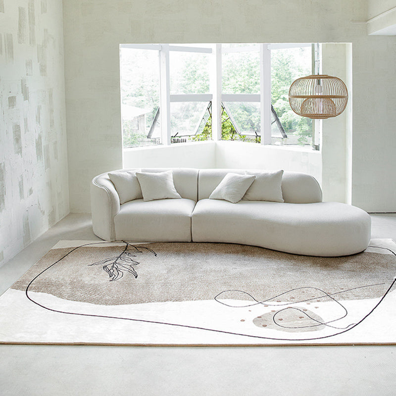 Alfombra de color blanco alfombra poliéster alfombra de respaldo sin deslizamiento para salón para salón