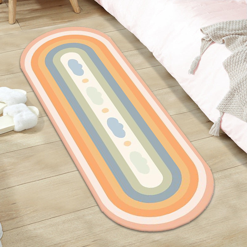 Tapis moderne vert Polyester Plant Rapis d'intérieur Tapis résistant aux taches pour le salon