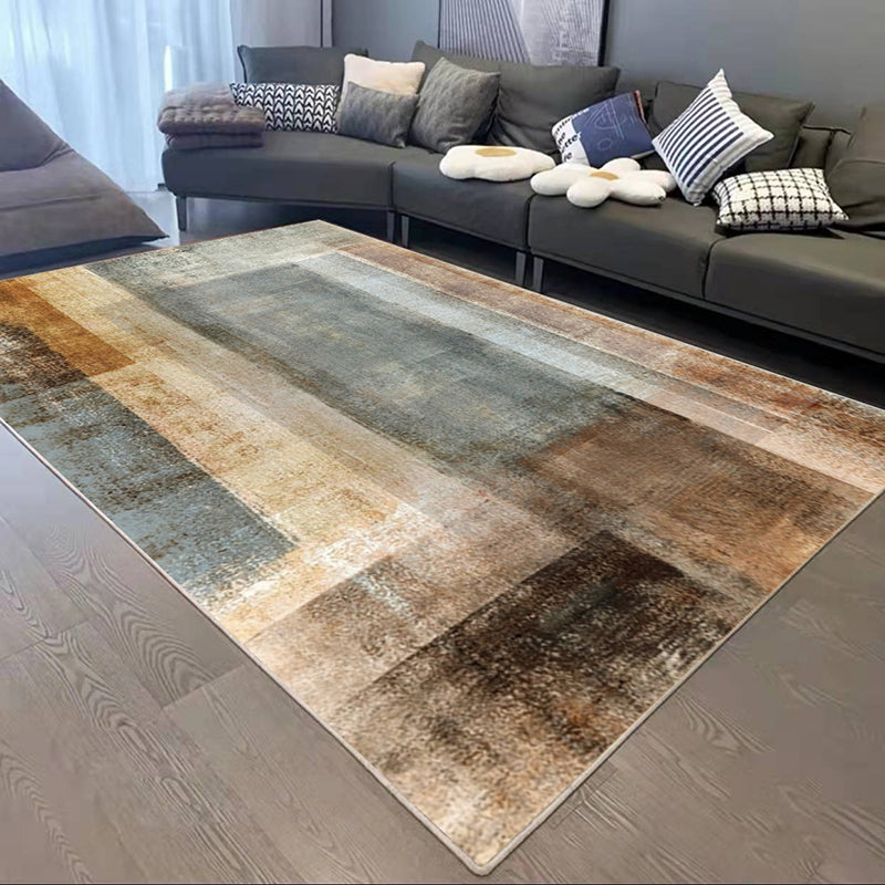 Tapis graphique en polyester moderne gris tapis de support sans glissement pour salle