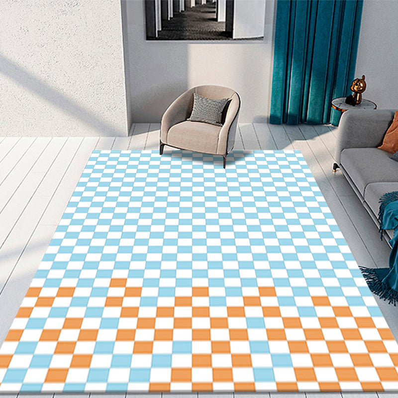 Green Modern Rug Polyester Love Pattern Rug Stain Resistant Rug for Living Room