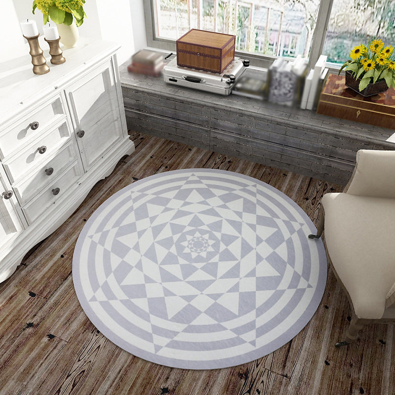 Dark Graphic Rug Polyester Modern Rug Non-Slip Backing Rug for Home Decor