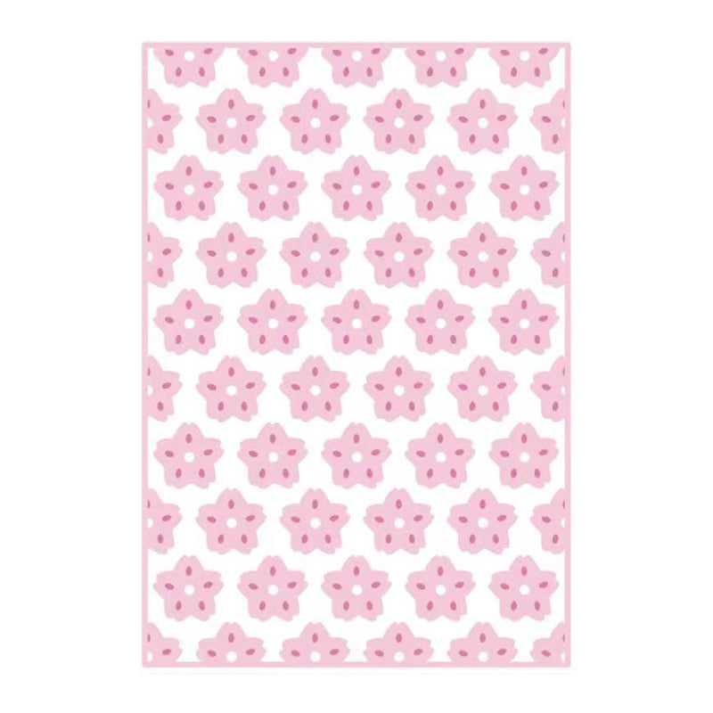 Light Purple Flower Rug Polyester Simple Rug Washable Rug for Living Room