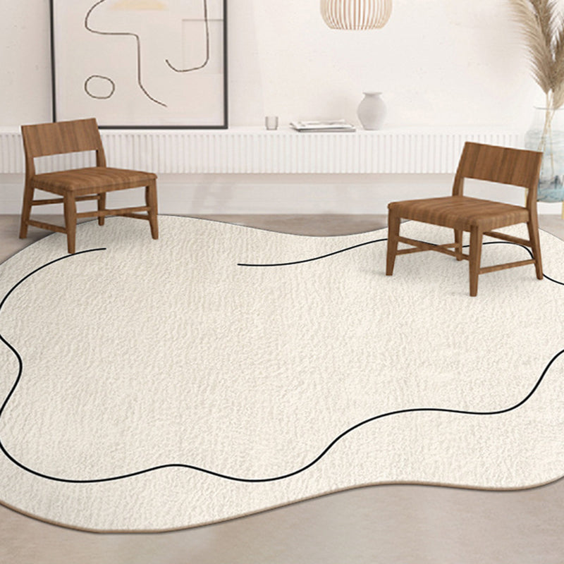 Tapis de tapis de tapis simple blanc tapis lavable tapis lavable pour décoration intérieure