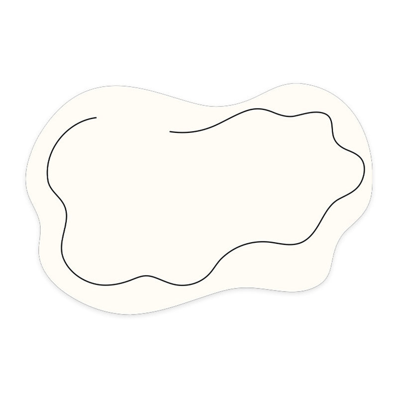 Tapis de tapis de tapis simple blanc tapis lavable tapis lavable pour décoration intérieure