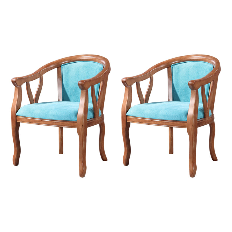 Silla de comedor tradicional de madera maciza, sillón de comedor de lino para uso doméstico
