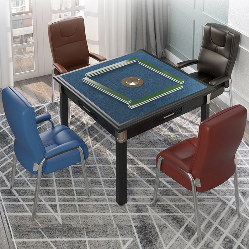 Minimalist Style PU Leather Dining Chair Solid Back Upholstered Arm Single Chair