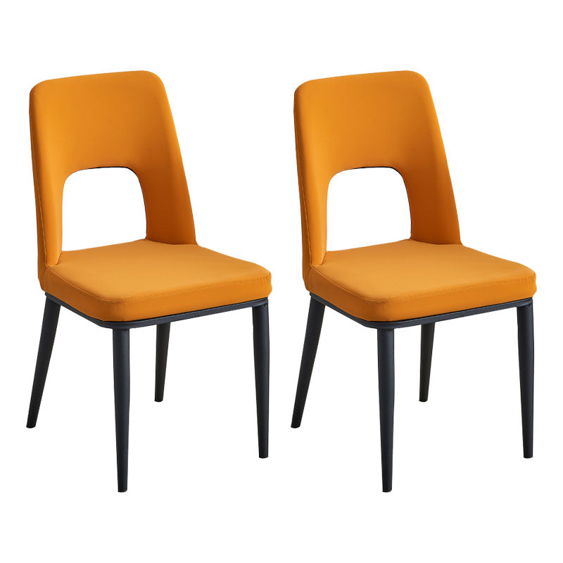 Sillas de comedor industriales de metal, respaldo abierto sin brazos, silla lateral para uso doméstico