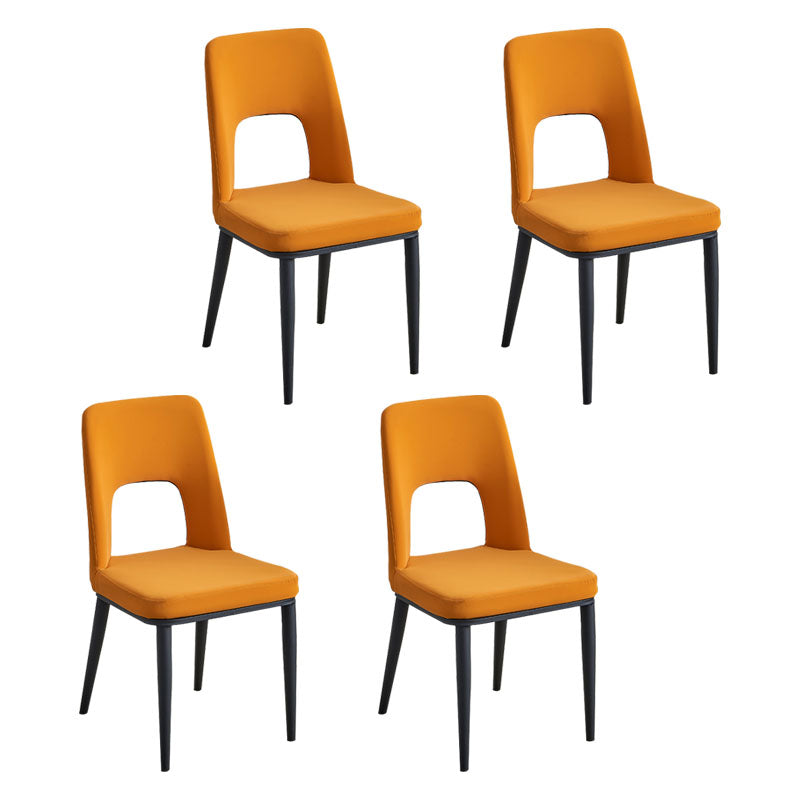 Sillas de comedor industriales de metal, respaldo abierto sin brazos, silla lateral para uso doméstico