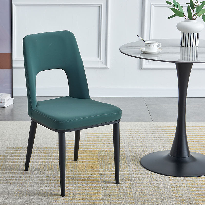 Sillas de comedor industriales de metal, respaldo abierto sin brazos, silla lateral para uso doméstico