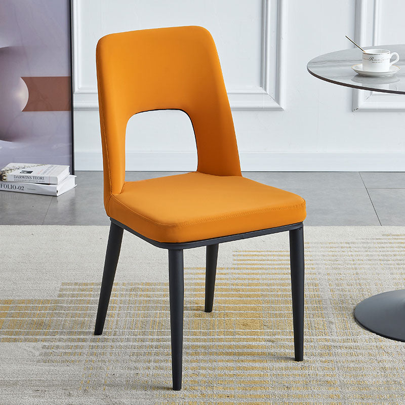 Chaises de salle à manger industrielles en métal, chaise latérale de salle à manger à dossier ouvert sans accoudoirs pour usage domestique