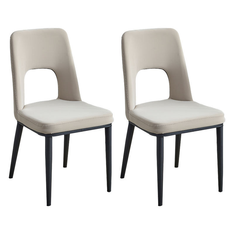 Sillas de comedor industriales de metal, respaldo abierto sin brazos, silla lateral para uso doméstico