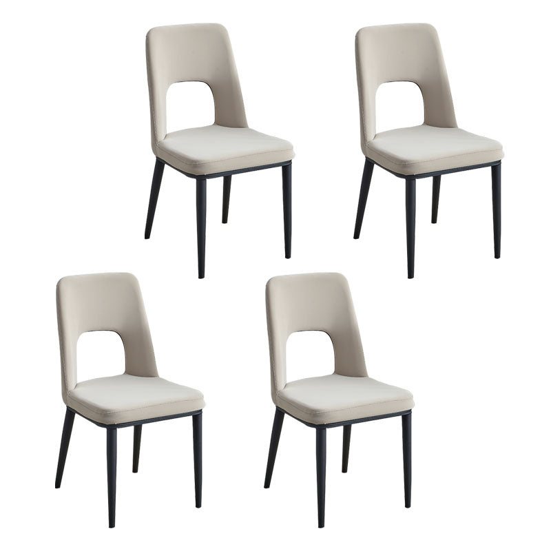 Sillas de comedor industriales de metal, respaldo abierto sin brazos, silla lateral para uso doméstico