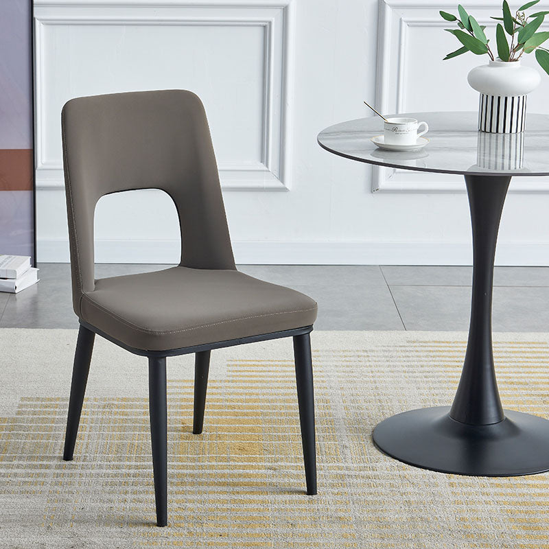 Chaises de salle à manger industrielles en métal, chaise latérale de salle à manger à dossier ouvert sans accoudoirs pour usage domestique