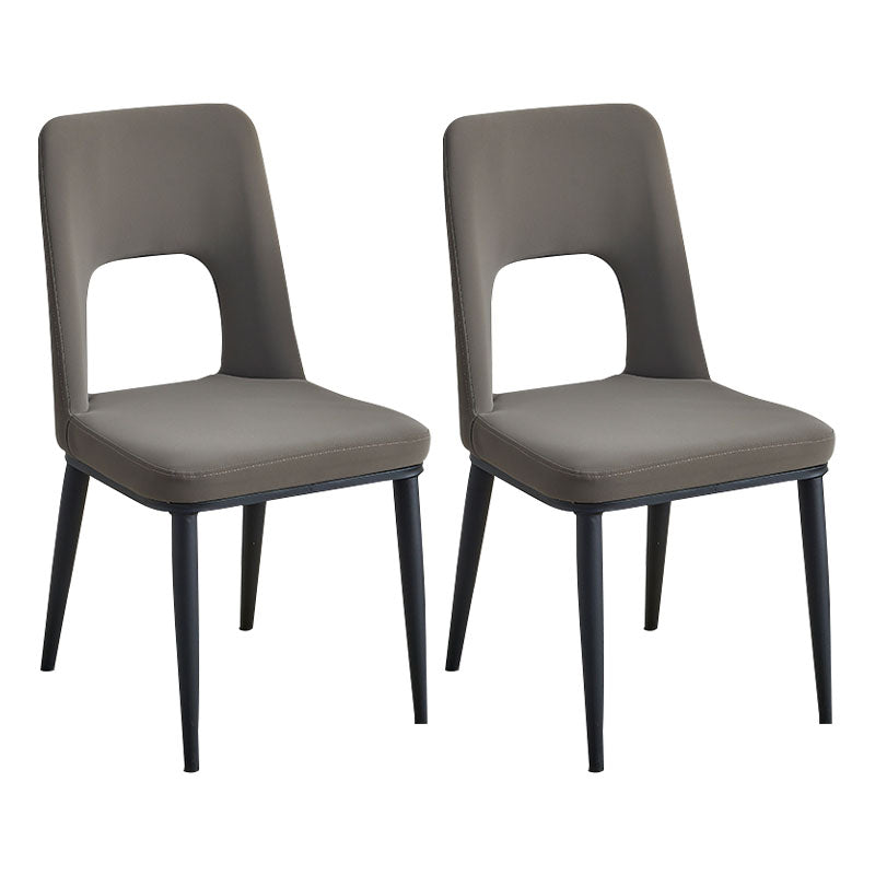Sillas de comedor industriales de metal, respaldo abierto sin brazos, silla lateral para uso doméstico