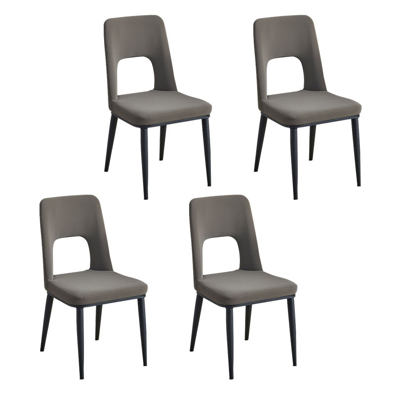 Sillas de comedor industriales de metal, respaldo abierto sin brazos, silla lateral para uso doméstico