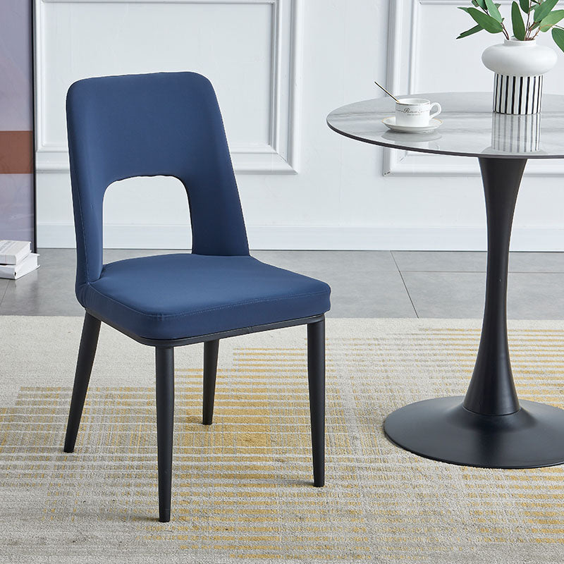 Chaises de salle à manger industrielles en métal, chaise latérale de salle à manger à dossier ouvert sans accoudoirs pour usage domestique
