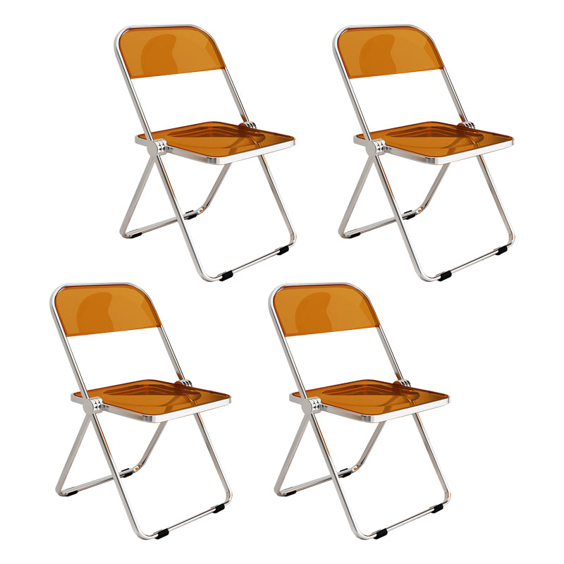 Silla lateral de comedor con respaldo abierto de estilo industrial, silla sin brazos de comedor de plástico para el hogar