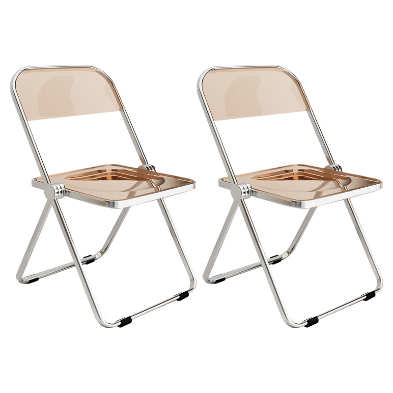 Silla lateral de comedor con respaldo abierto de estilo industrial, silla sin brazos de comedor de plástico para el hogar