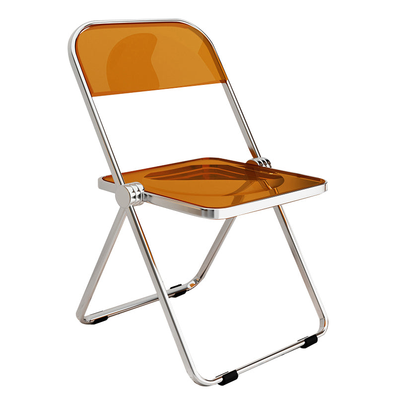 Silla lateral de comedor con respaldo abierto de estilo industrial, silla sin brazos de comedor de plástico para el hogar