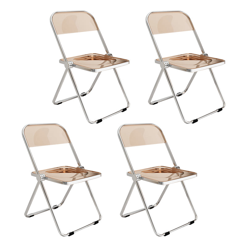 Silla lateral de comedor con respaldo abierto de estilo industrial, silla sin brazos de comedor de plástico para el hogar
